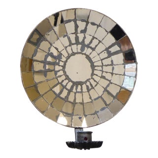 Vintage American Mirror Back Sconce For Sale