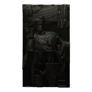 Black Apollo Wall Mounted Sculpture by Arthur Bitsch For Sale