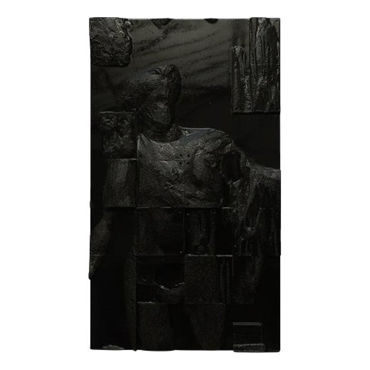 Black Apollo Wall Mounted Sculpture by Arthur Bitsch For Sale