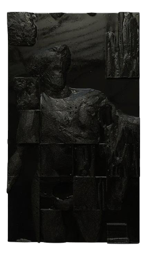 Black Apollo Wall Mounted Sculpture by Arthur Bitsch