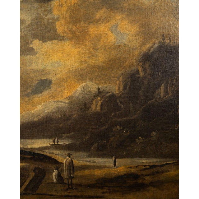 Unknown, Roman Architectural Capriccios, Oil On Canvas, Set of 2 For Sale - Image 8 of 11
