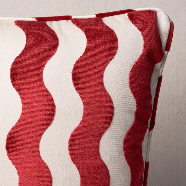 This pillow features The Wave Velvet by Miles Redd for Schumacher with a self welt finish. Pierre Cardin and Yves Saint...
