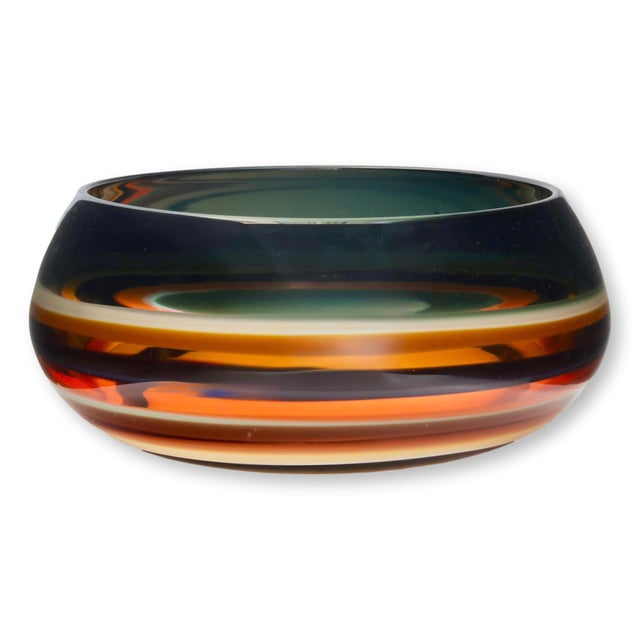 Early 21st Century Signed Caleb Siemon Art Glass Bowl For Sale - Image 5 of 6