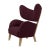Set of 2 maroon Raf Simons Vidar 3 Natural Oak my Own lounge chair by Lassen Dimensions: W 88 x D 83 x H 102 cm Materials:...