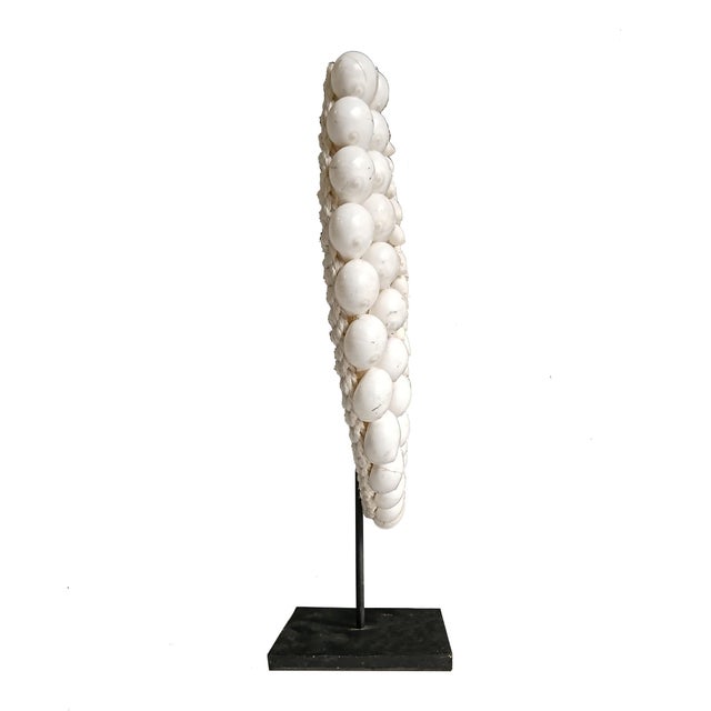 Wood Shell and Macramé Necklace on Stand, Papua New Guinea For Sale - Image 7 of 16