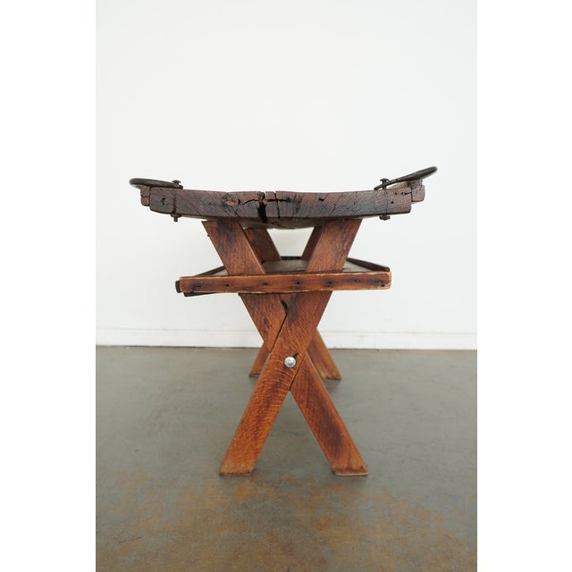 Vintage Reclaimed Wood Accent Table For Sale - Image 9 of 13