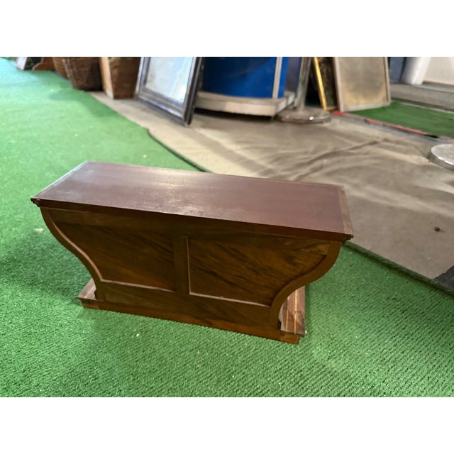 Model of Curved Walnut Altar with Inlaid Base For Sale - Image 4 of 5