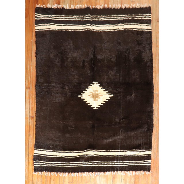 Late 20th Century Mohair Rug - 5' x 6'7" For Sale - Image 9 of 18