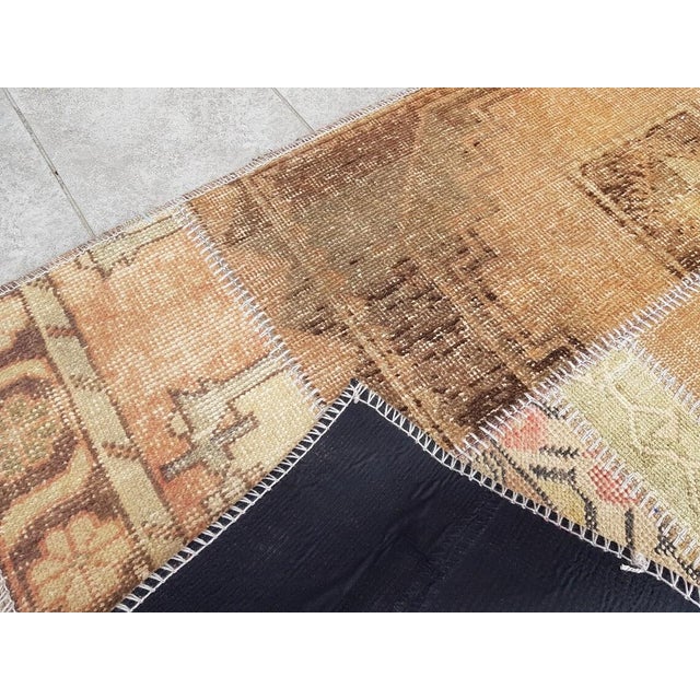 Turkish Mid 20th Century Floral Oushak Runner For Sale - Image 3 of 10