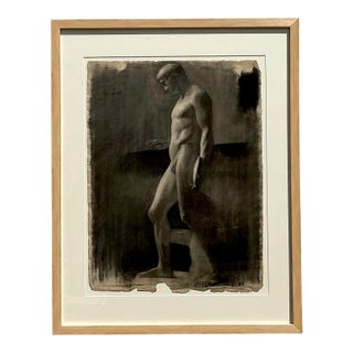 Vintage 1930s Original Pencil Sketch of Man For Sale