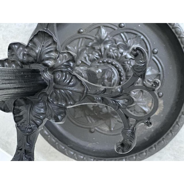 Large Ornate Cast Iron Hall Tree Coat Stand with Twelve Hooks For Sale - Image 9 of 14
