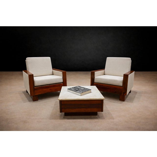 Brazilian Mid-Century Coffee Table in Rosewood With Marble Top, Unknown, 1960s For Sale In New York - Image 6 of 6