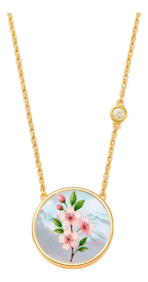 March Birth Month Flower Pendant - Cherry Flower Pendant
