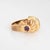 Modern 80s Vintage Dome Ring Sz 6.5 Cigar Band Amethyst 14k Yellow Gold Fluted Jewelry For Sale - Image 3 of 7
