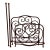 Antique Black Iron Bed in the Style of Thonet Elaborate Scroll Work to Both Pieces For Sale