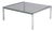 Coffee Table with Chrome Frame and Glass Top by Hank Kwint for Metaform, Netherlands, 1960s For Sale