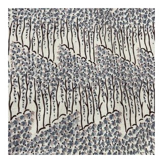 Designer Jane Shelton Deco Linen Fabric- 1 1/2 Yards For Sale