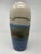 stunning sunset patterned mid century ceramic vase with green and purple strie