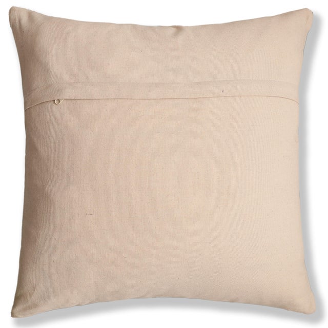 Textile Luxury Geometric Genuine Hair-on Cowhide Pillow 18x18 | Handmade For Sale - Image 7 of 8