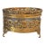 Vintage Gold-Toned Ormolu and Glass Filigree Trinket Box or Jewelry Casket For Sale