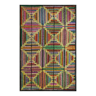 Great Multi Color With Prefect Dimensional Design American Hooked Rug For Sale