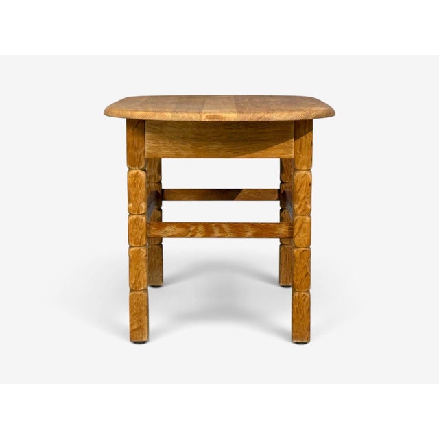 Henning Kjaernulf Style, Side Table, Oak, Denmark, 1970s For Sale In New York - Image 6 of 11