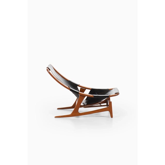 Holmenkollen Brass & Leather Lounge Chair by Arne Tidemand-Ruud for Norcraft, 1960s For Sale - Image 10 of 13
