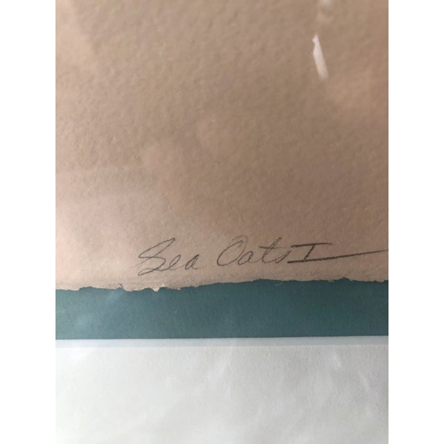 1980s Enrico Embroli "Sea Oats I" Numbered and Hand Signed Framed Serigraph For Sale In Miami - Image 6 of 11