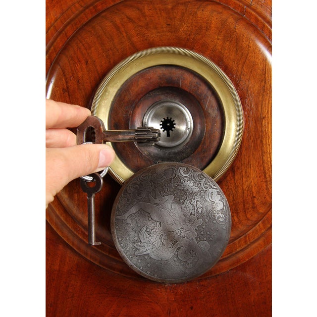 Wood Safe Cabinet in Walnut, Iron and Steel, Milano, 1876 For Sale - Image 7 of 18