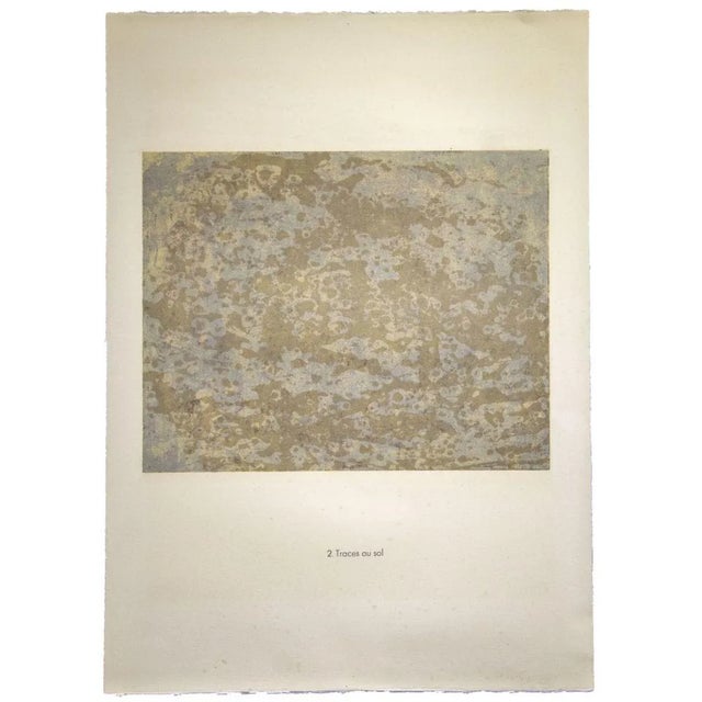 Traces au sol is an original lithography by the French artist Jean Dubuffet. From the album of ''Spectacle'' (1953-1959)....