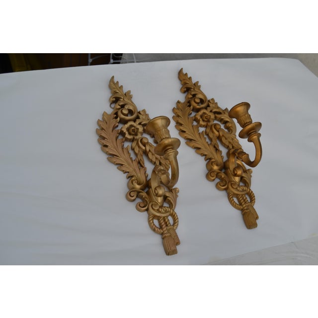 Burwood candle sconces made from their plastic composite material. The color is original. Both are in very good condition,...