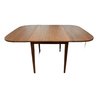1960s Danish Modern Teak Drop-Leaf Dining Table For Sale