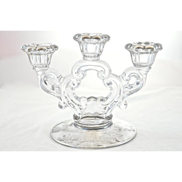 Leaf & Vine Sterling Overlay Candle Holders - a Pair For Sale - Image 4 of 4