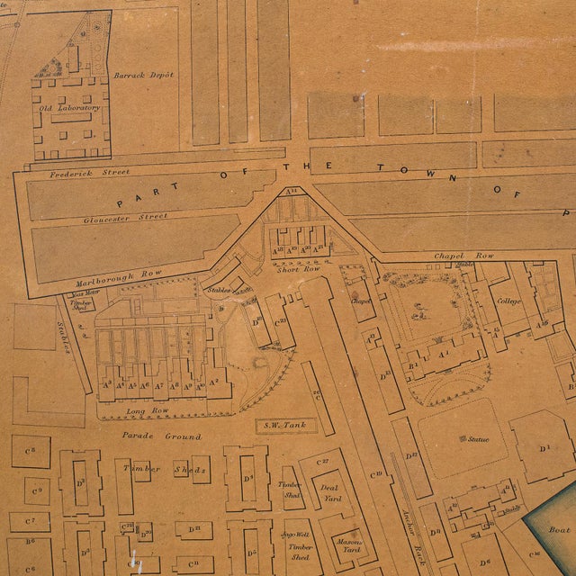 Antique Town Plan, Portsmouth Dockyard, English, Framed Cartography, Victorian For Sale - Image 9 of 12