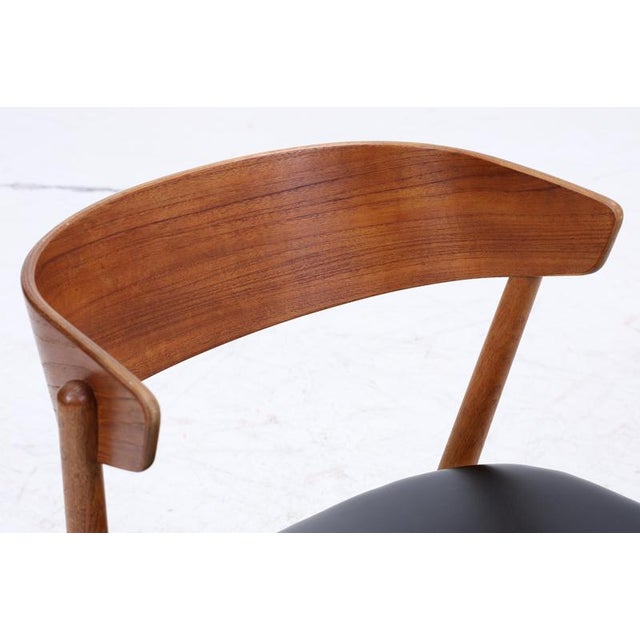 Wood Mid-Century Danish Model 7 Chairs in Teak and Leather by Helge Sibast, Set of 4 For Sale - Image 7 of 16