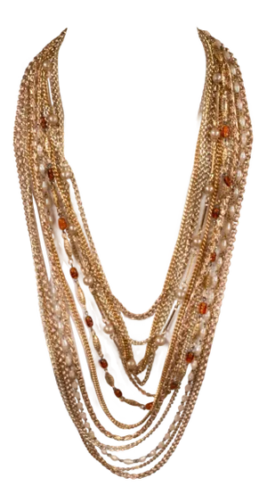 Costume Jewelry Necklace by GM, 1970s