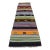 1980s Colorful Striped Mid Century Design Runner Kilim Rug For Sale