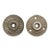 Pair of Vintage 2.125 In. Fluted Bronze Door Rosettes For Sale