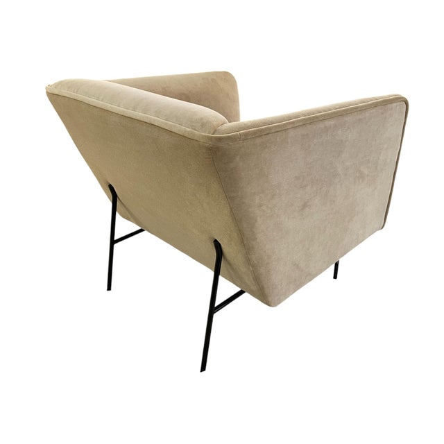 Blu Dot Blu Dot Dandy Oversized Velvet Lounge Chair For Sale - Image 4 of 5