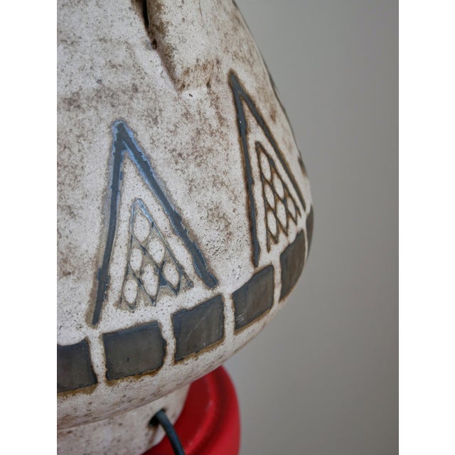 Black Vintage Ceramano Table Lamp by Hans Welling, 1960s For Sale - Image 8 of 9