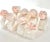 1980s Ceramic Pink Stripe Seashell Napkin Rings - A Set of 8 For Sale - Image 9 of 12