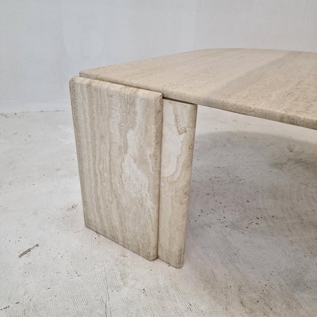 Italian Travertine Coffee Table, 1989 For Sale - Image 15 of 18