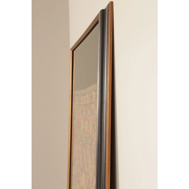 English Kashmiri Style Hand Embroidered Crewel Framed Textile For Sale - Image 3 of 12