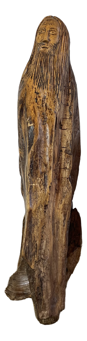 Folk Art Naïve Sculpture in Root Wood, 1800s