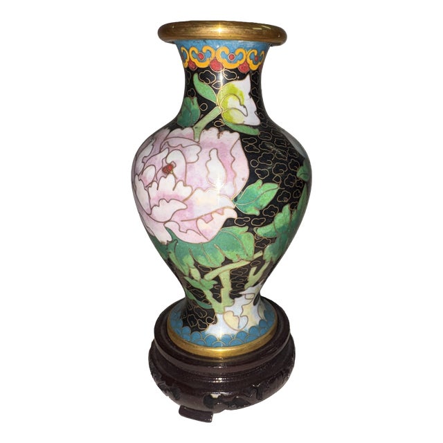 Vintage Cloisonne Vase, 1960 For Sale