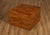High Quality American Made Cube Form Side Table Featuring Burl Wood Veneer With Continuous Grain Pattern Wrapping The Top...