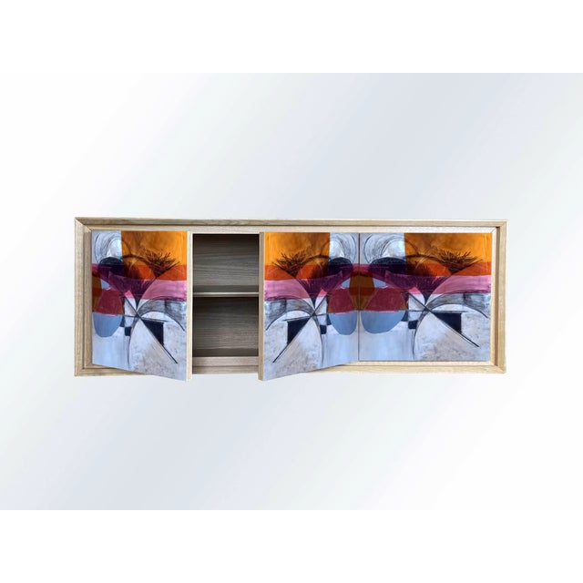 "Disegno Uno" suspended sideboard, 2026, by Meccani Studio for Meccani Design. A beautiful suspended oak sideboard with...