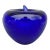 Vintage Cobalt Blue Glass Apple Paper Weight For Sale