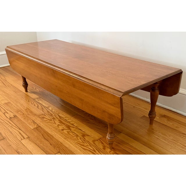 1950s Early American Style Baumritter Ethan Allen Maple Coffee Table For Sale - Image 10 of 10
