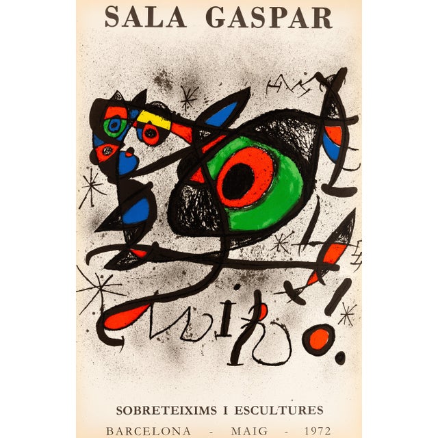 Joan Miró (1893-1983) Sobreteixims i Escultures Original color lithograph poster Signed in the plate On poster paper, 56 x...